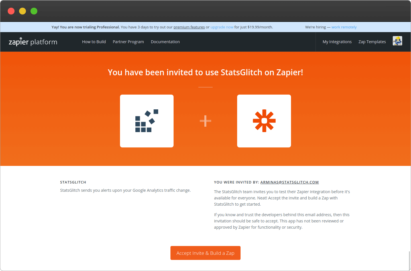 google analytics zapier example step 6